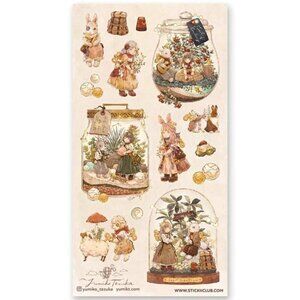 3 for $15 - Whimsical Terrariums Sticker Sheet for Stationary - NEW in Packaging